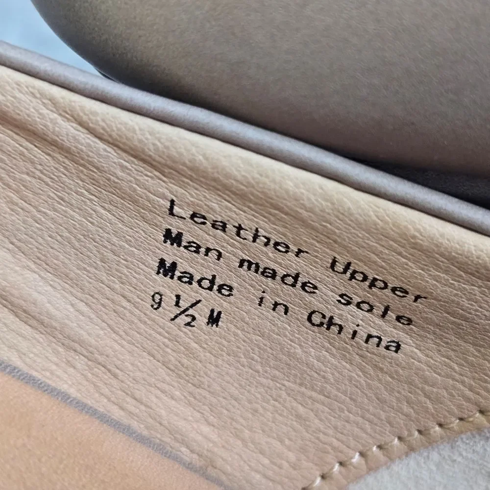 🐢 L.A.M.B. Women Novice Taupe High Wedge Slip On Size 9.5 Pumps